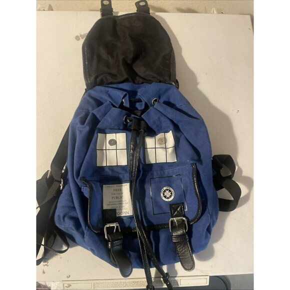 Doctor Who Backpack Tardis Call Box  Knapsack Blue Bag - Picture 3 of 6